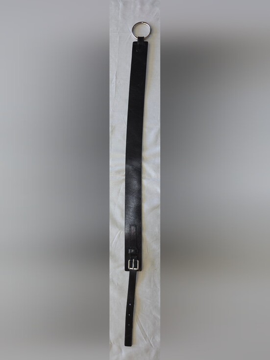Banana Republic Accessories - Vintage Banana Republic Black Leather O- Ring Belt S 90s Minimalism Y2k Utility
